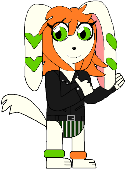 Milla Wearing A Black Leather Jacket By Cartoonfanboy1991 - Cartoon (435x588)