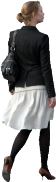 Office People Clipart 3099 - Woman Walking Back Png (375x375)