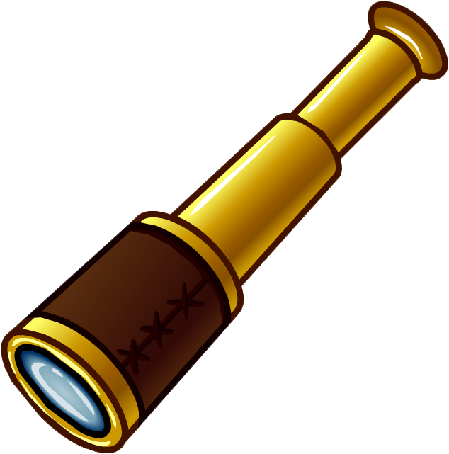 #buy Vintage Maritime Brass 6'' Nautical Pirates Spyglass - Pirate Spyglass Clipart (650x647)