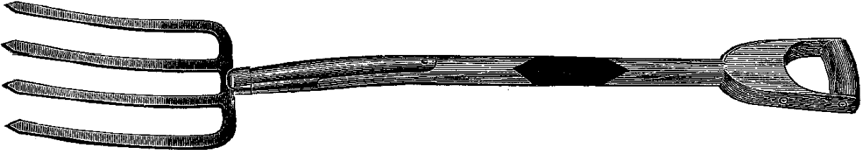 Vintage Fork Clipart - Storage Cable (4268x750)