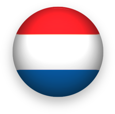 Nederland Flag Clipart Round - Netherlands Flag Button (375x374)