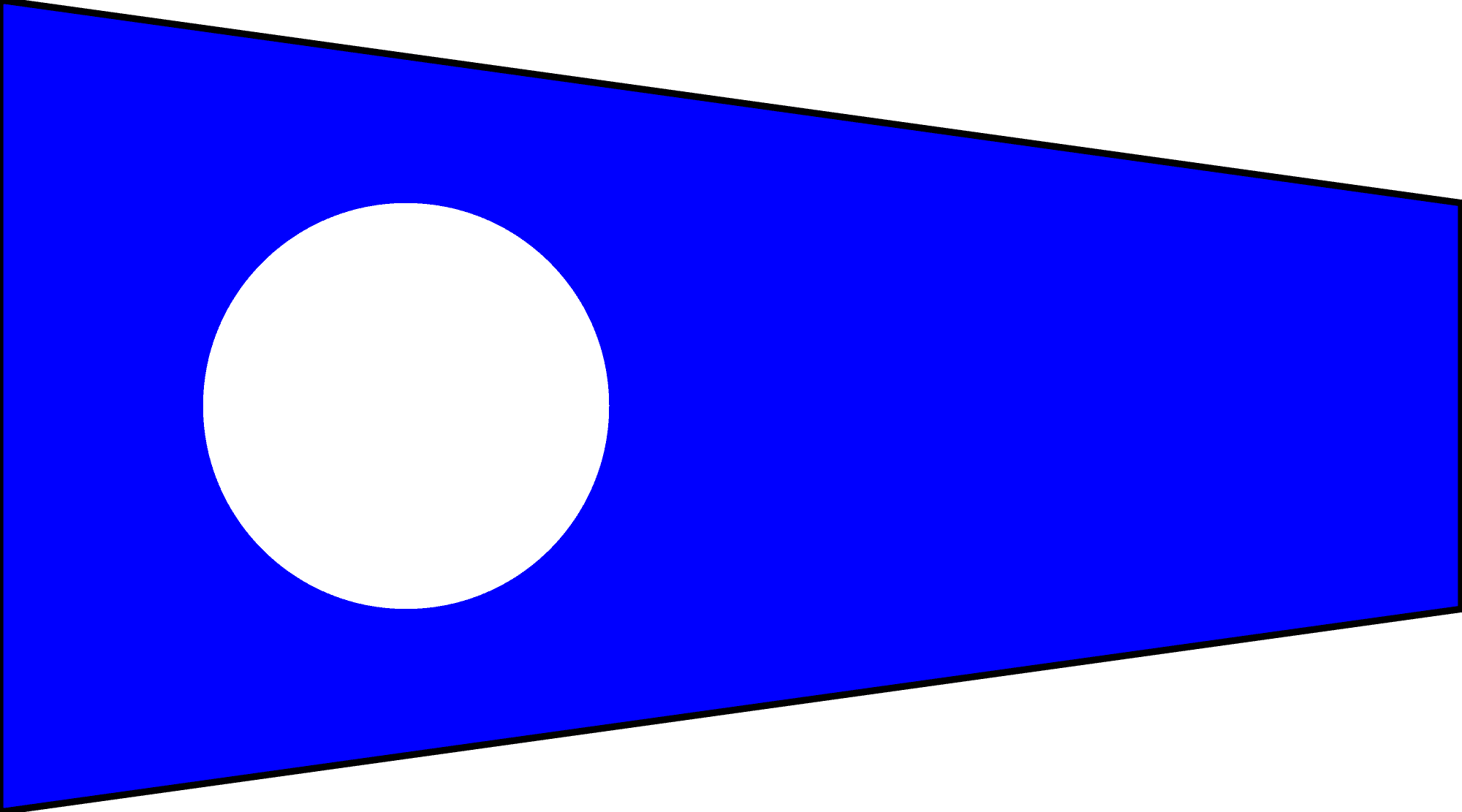 2 Numeral Signal Flag - Nautical Flag Number 2 (2000x1111)