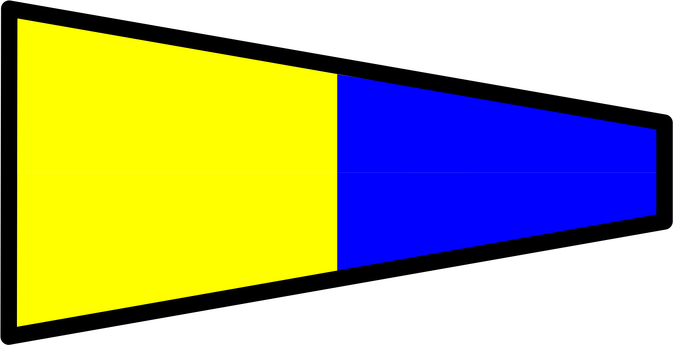 Free Signal Flag 5 - 5 Nautical Flag (2400x1257)