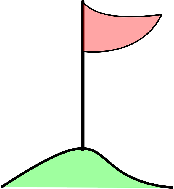 Course Flag, Green, Golf, Recreation, Cartoon, Free, - Draw A Golf Flag (588x640)