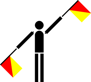 Semaphore, Flag, L, Naval, Signal, Sign - Semaphore Flags L (377x340)
