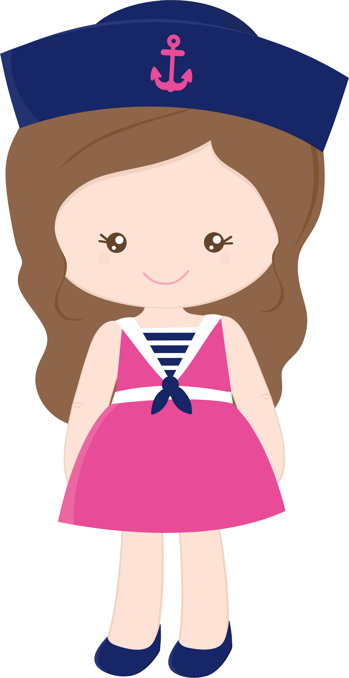 Marinheira - Grafos-navygirl3 - Copia - Minus - Clipart - Nautical Girl Clipart (1135x2201)