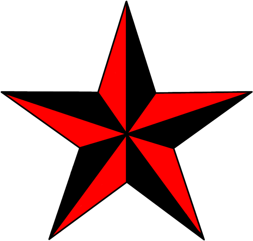 Nautical Star Tattoos Free Transparent Png Png Images - Five Pointed Star Tattoo (894x894)