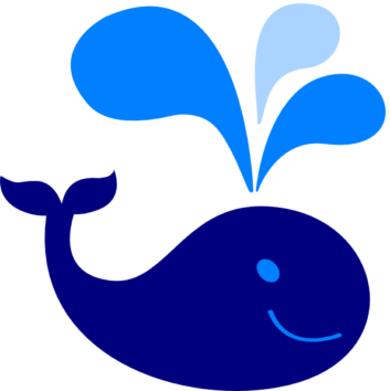 Whale Clipart Purple - Blue Whale Clip Art (353x354)