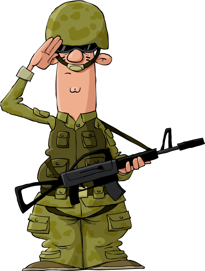 Soldier Cartoon Army Clip Art - Soldier Cartoon Png (1000x1000)