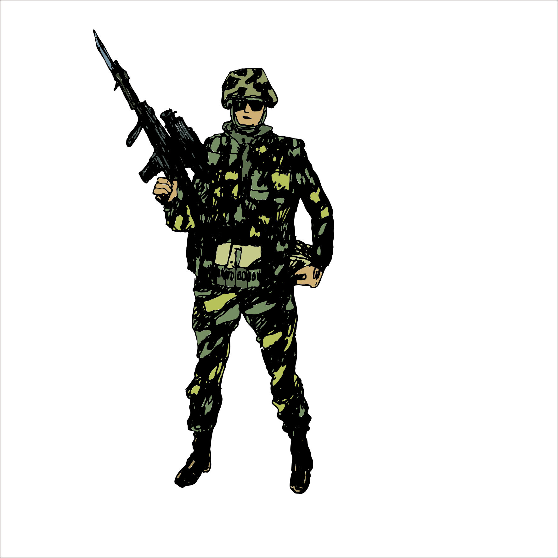 Military Soldier Drawing Clip Art - Military Things (1773x1773)