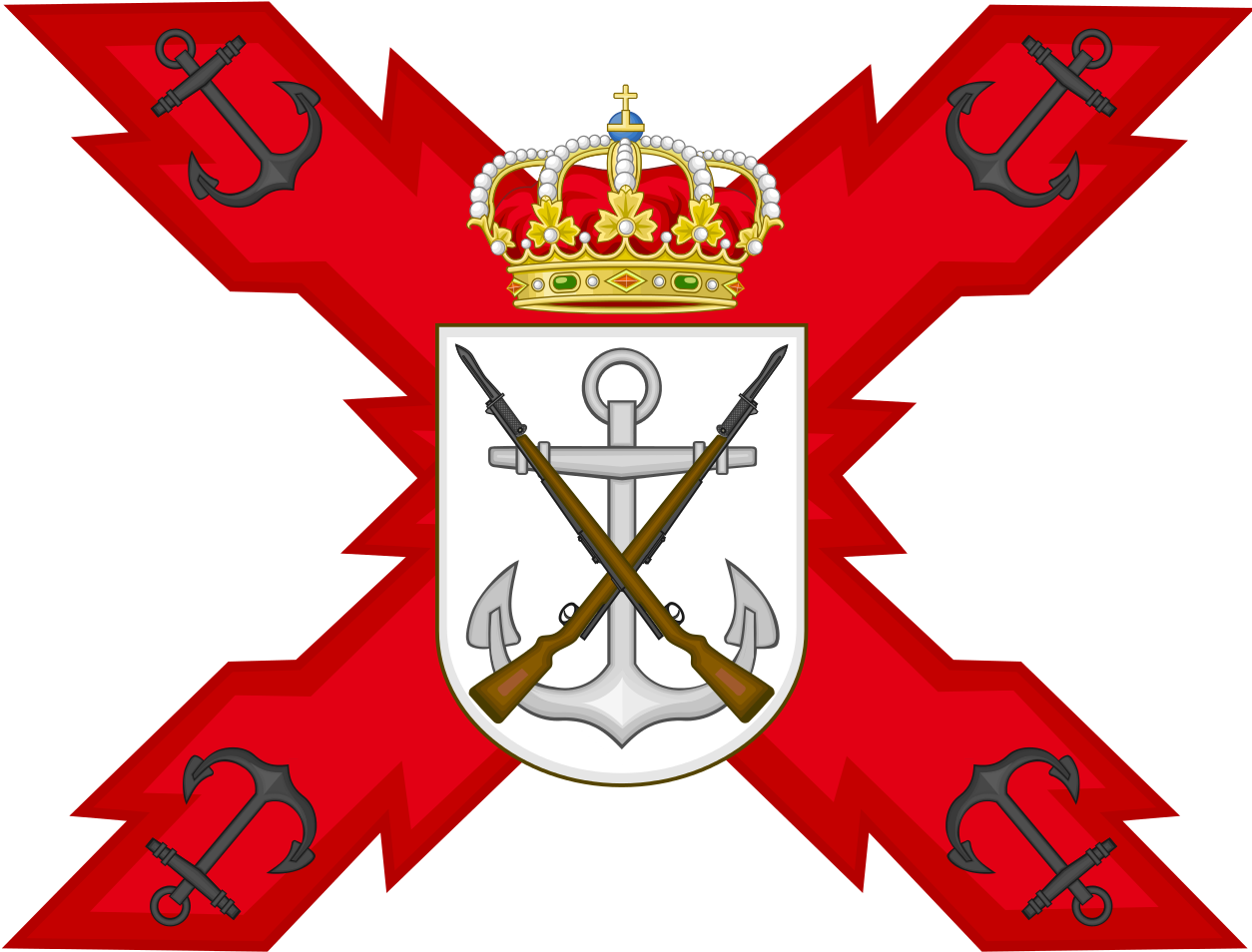 Coat Of Arms Of The Spanish Marine Corps General Command - General Officer (1280x994)
