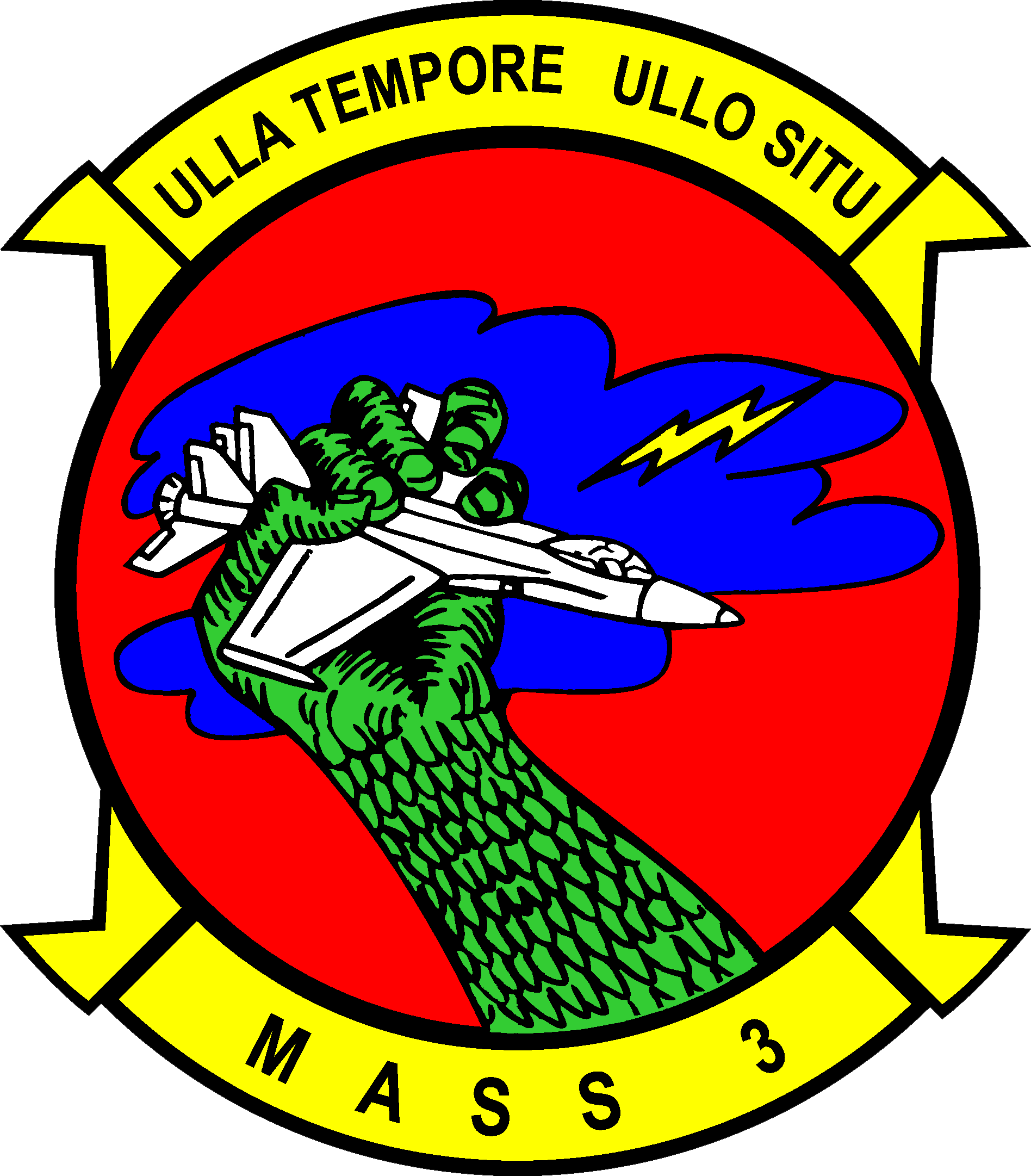 Mass-3 Squadron Insignia - Marine Air Support Squadron 3 (1896x2162)