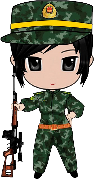 Cartoon Comics Avatar Peoples Liberation Army - Fundo De Exercito Png (398x720)