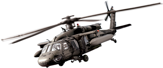 Army - Black Hawk Helicopter Png (554x262)
