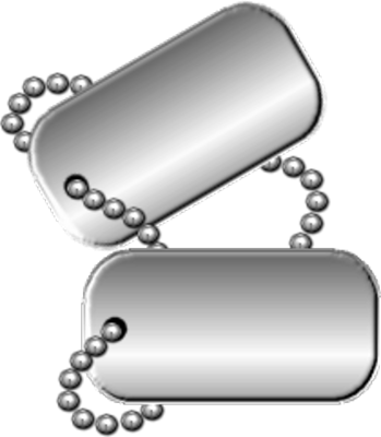 Psd Detail - Army Dog Tags Png (349x400)