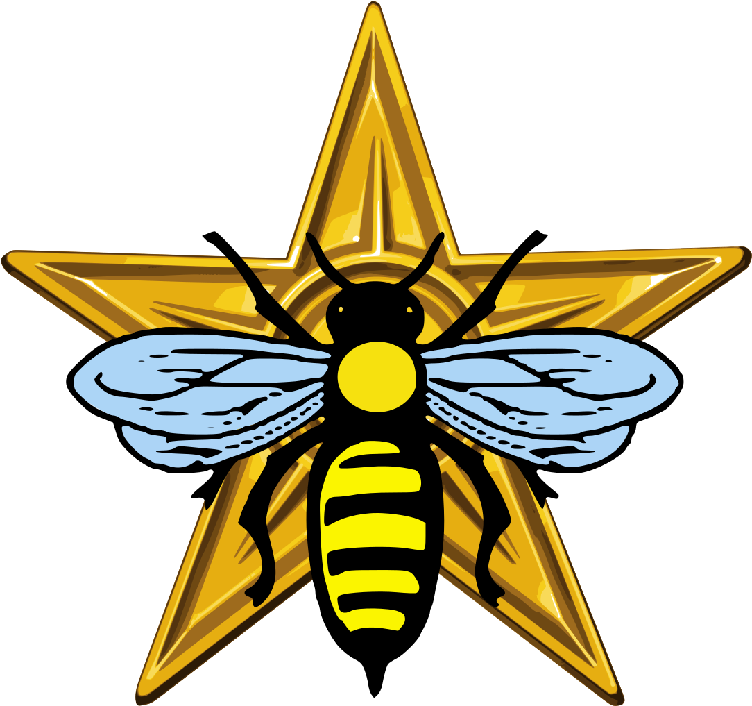 Barnstar Of Busy Bee - Bee (1087x1024)