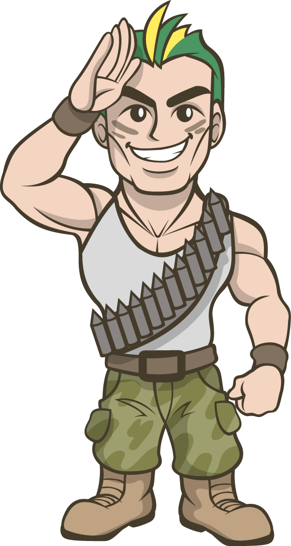 Free - Muscle Cartoon Salute (580x1088)