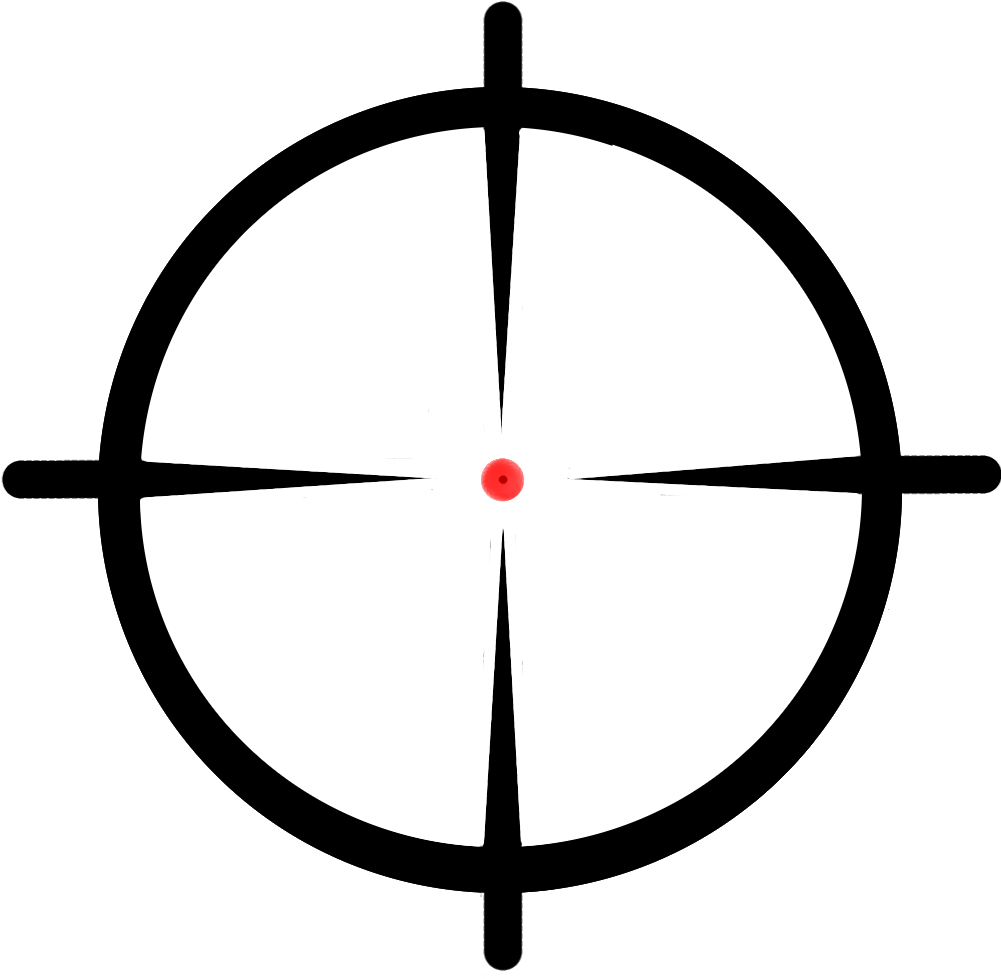 Gun Clipart Crosshairs Clip - Crosshair Png (1000x1000)