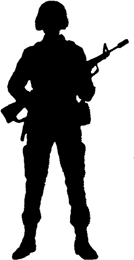 Soldier Military Silhouette Clip Art - Extinct Animals In Australia (596x596)