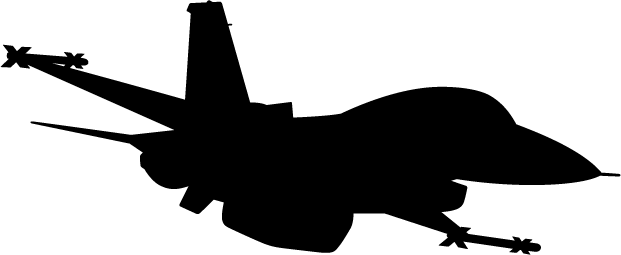 F 16 By Renanmaziero On Deviantart - F 16 Silhouette (621x255)