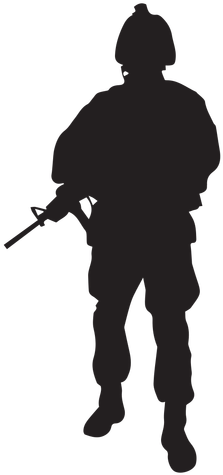 Soldier Holding Rifle Silhouette Transparent Png - Soldier (512x512)