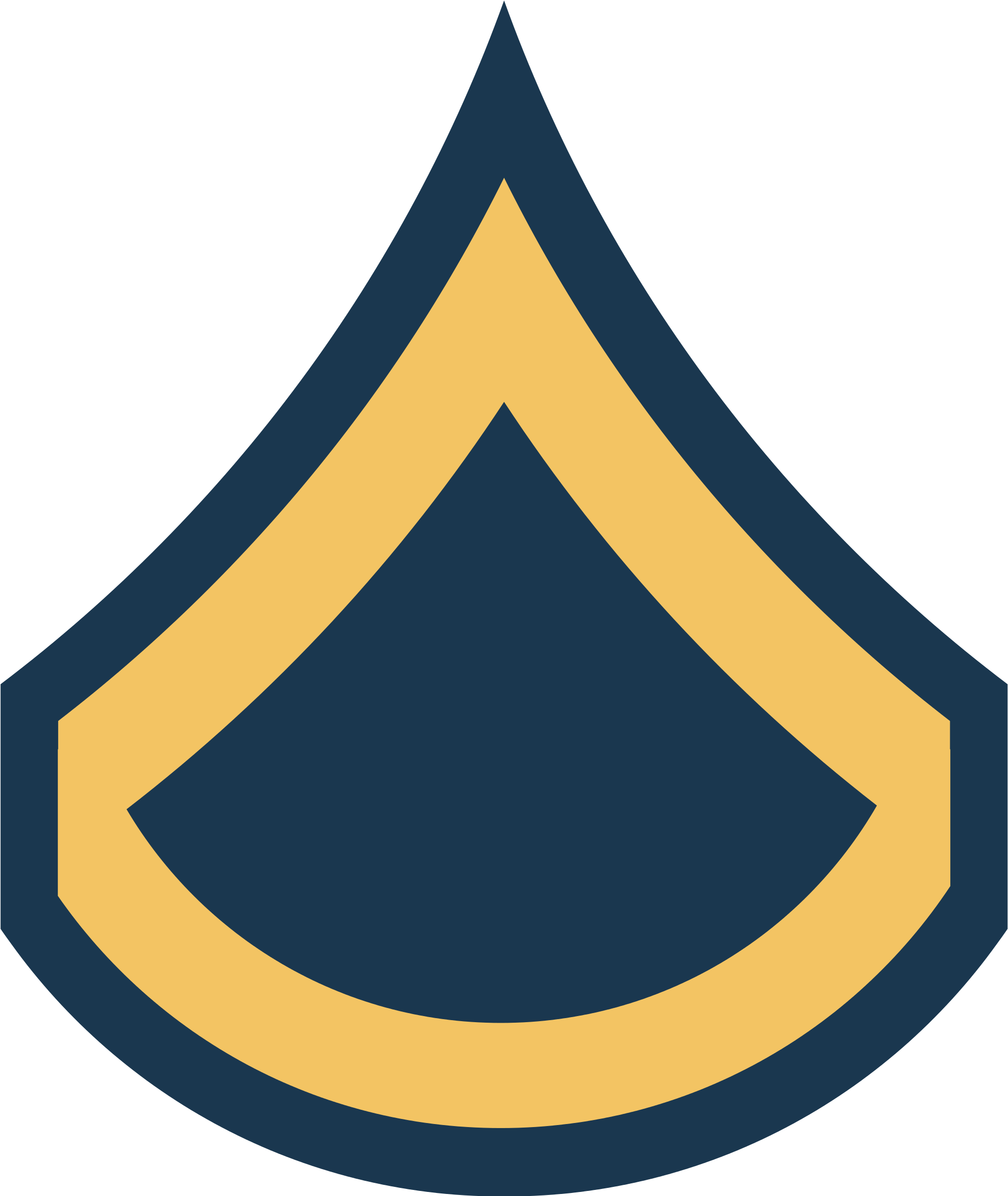Army Usa Or - Private First Class Insignia (2000x2362)
