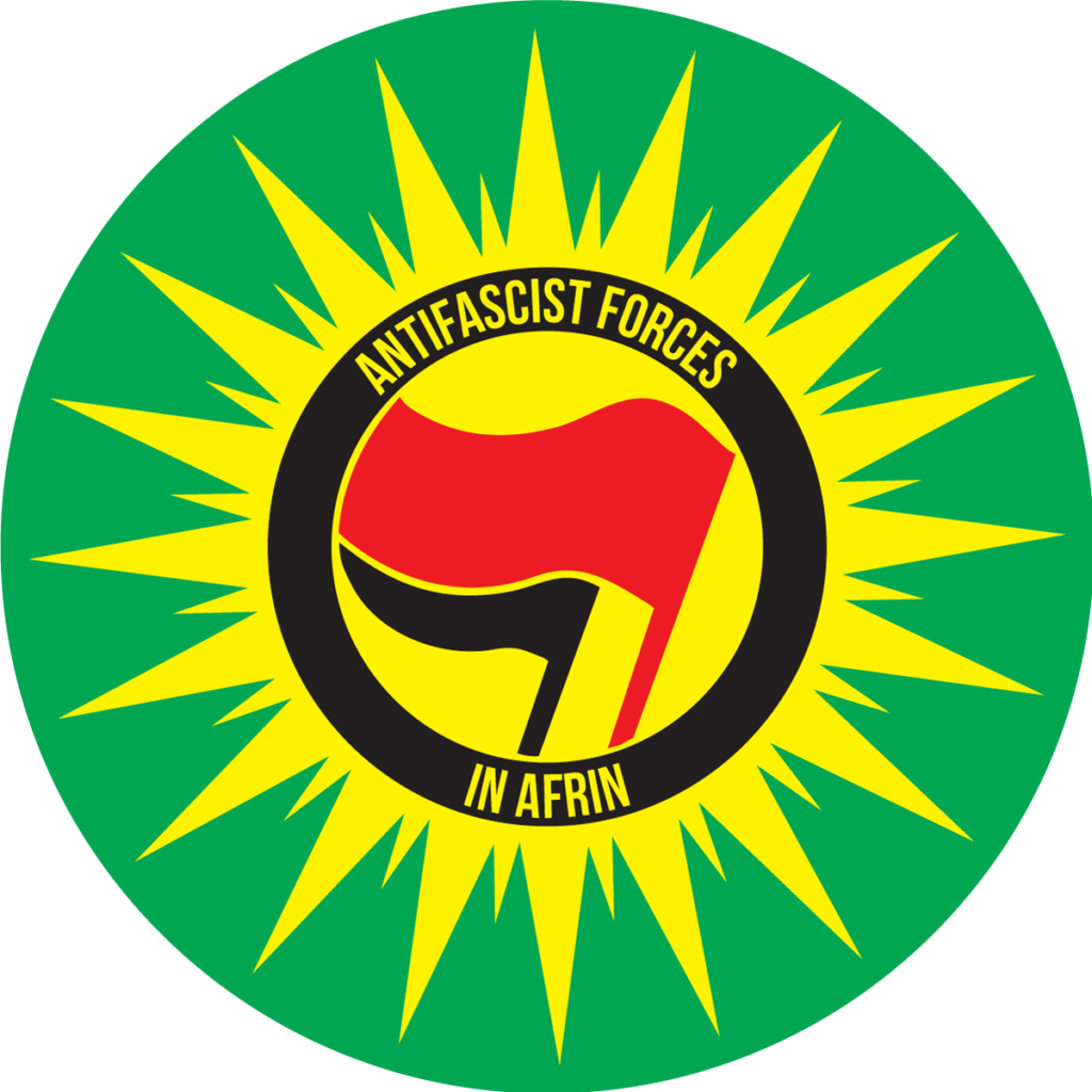 Antifascist Forces In Afrin Is A Military Group Of - Anti Fascist Flag Rojava (1024x1024)