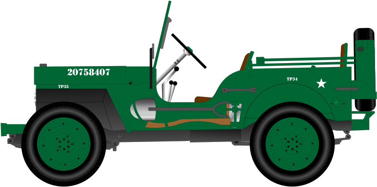 Military Aircraft Clipart - Jeep Illustration Free Png (800x469)