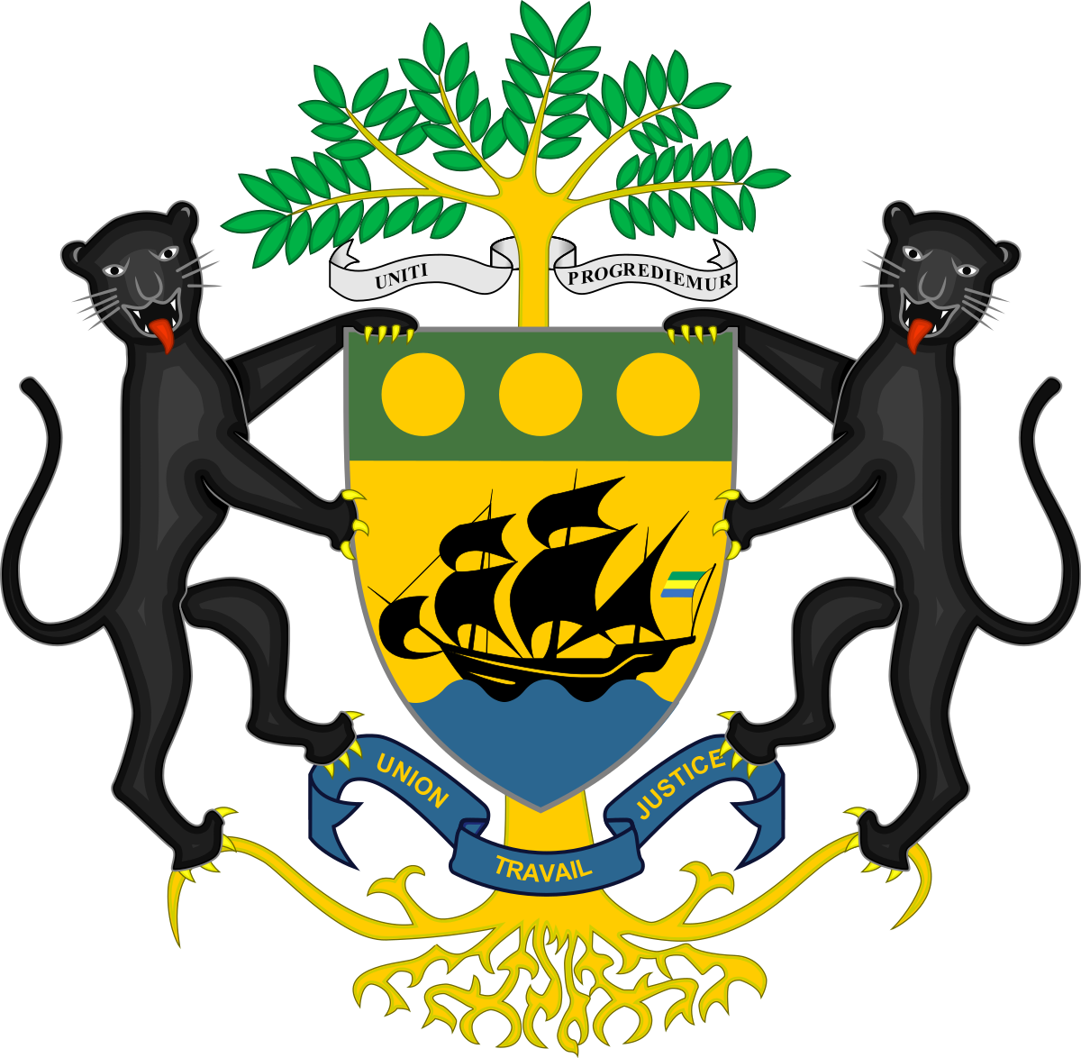 Gabon Coat Of Arms (1200x1174)
