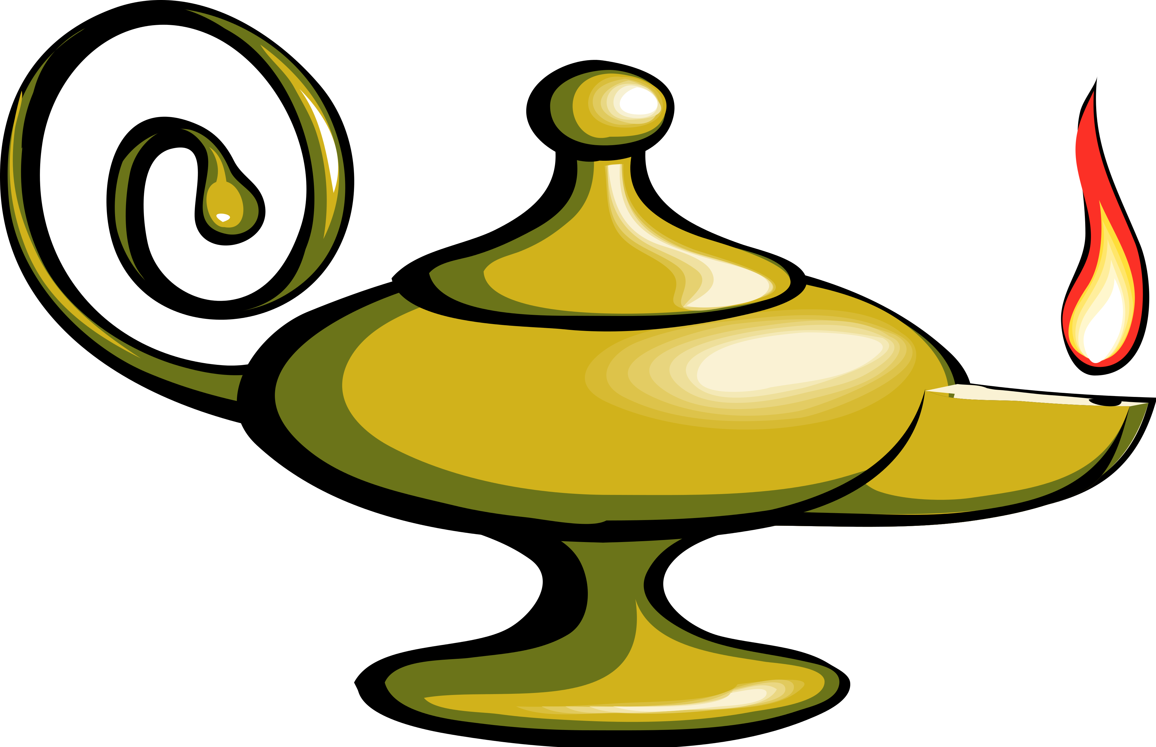 Aladdin Central Clipart - Aladdin Lamp (4000x2584)