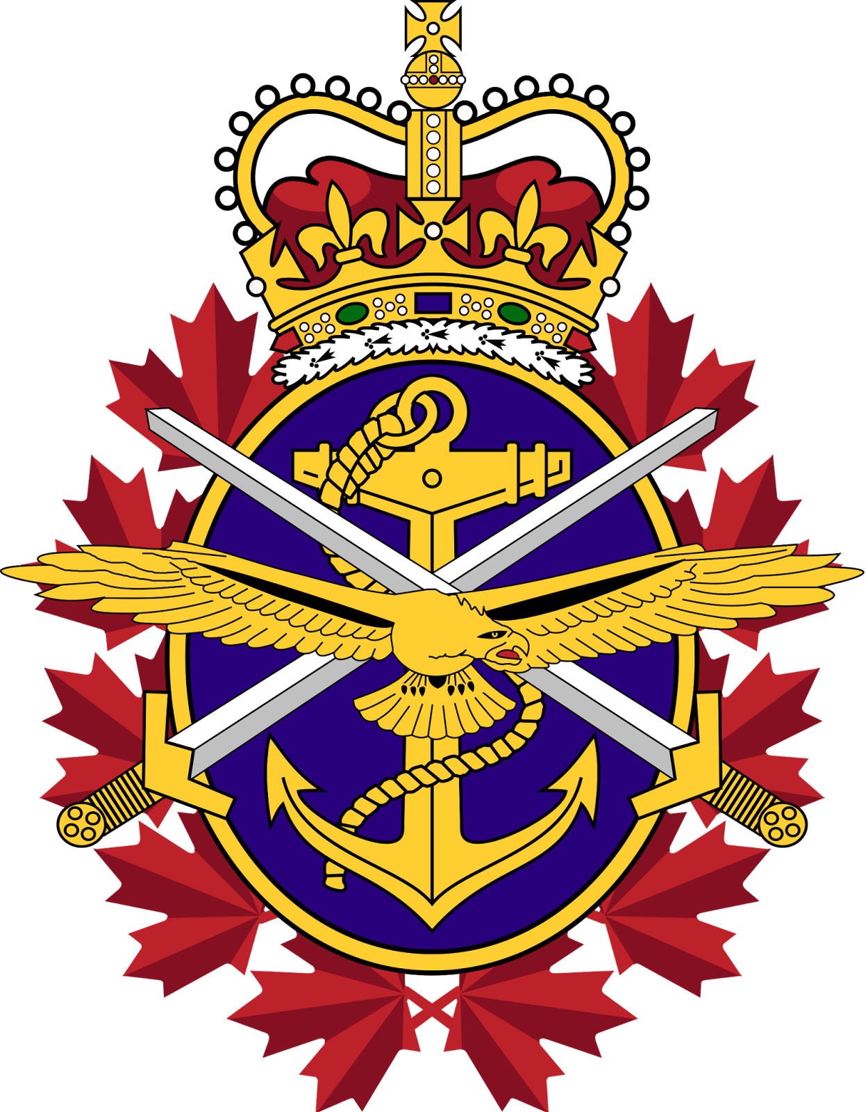 Canadian Forces Emblem - Department Of National Defense Canada (2000x2566)