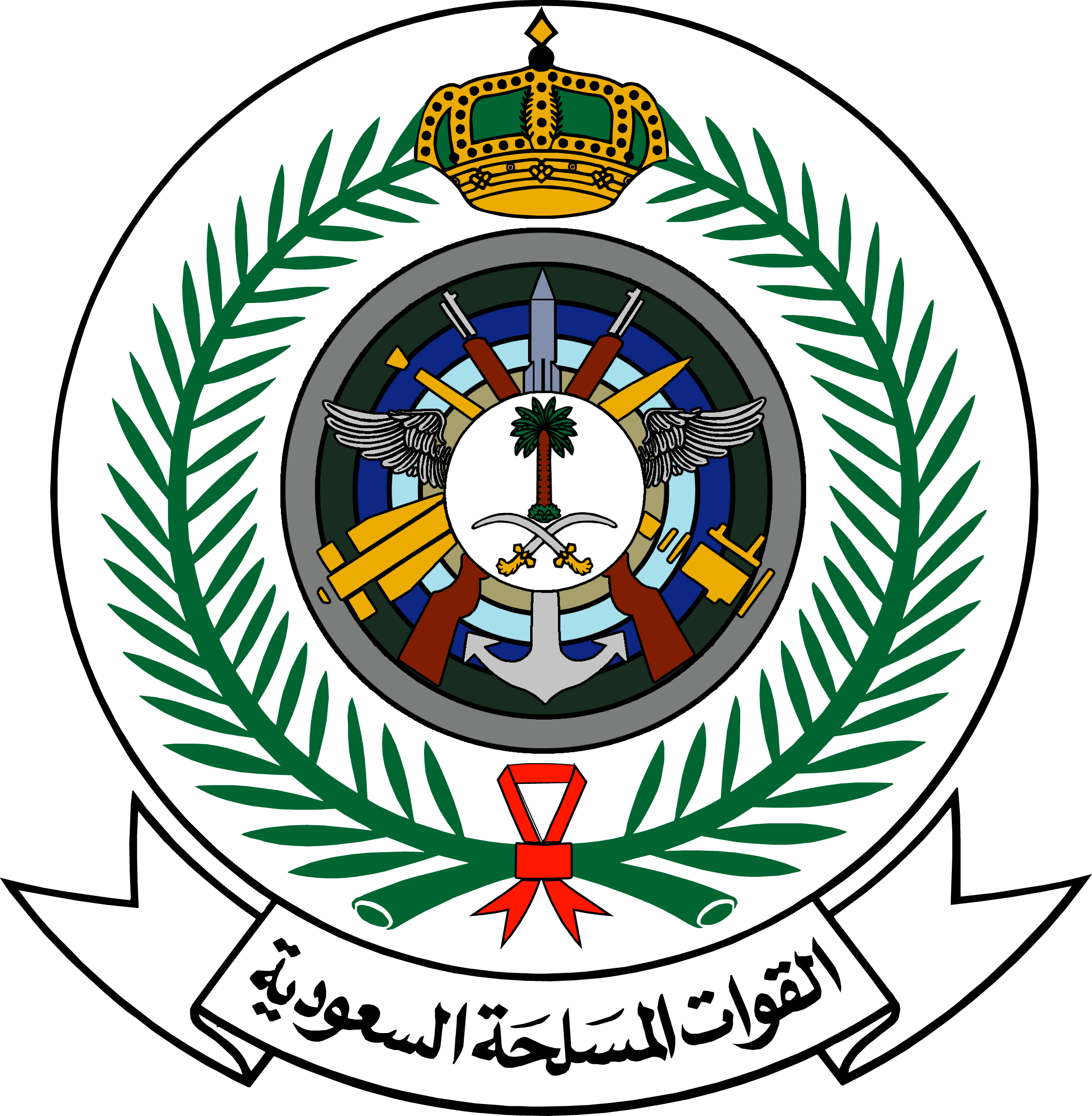 New Structure Of Saudi Defense Ministry Depends On - Saudi Arabian Armed Forces Logo (2173x2221)