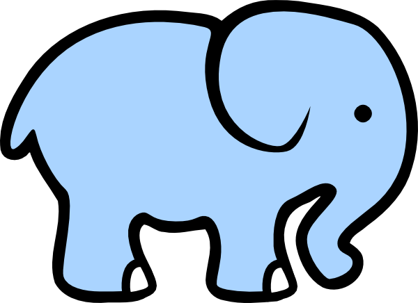 Elephant Clip Art At Clker - Cartoon Elephant (600x436)