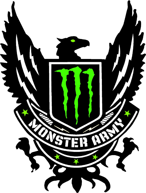 Monster Energy Clipart Monster Army - Monster Army Logo Vector (500x658)