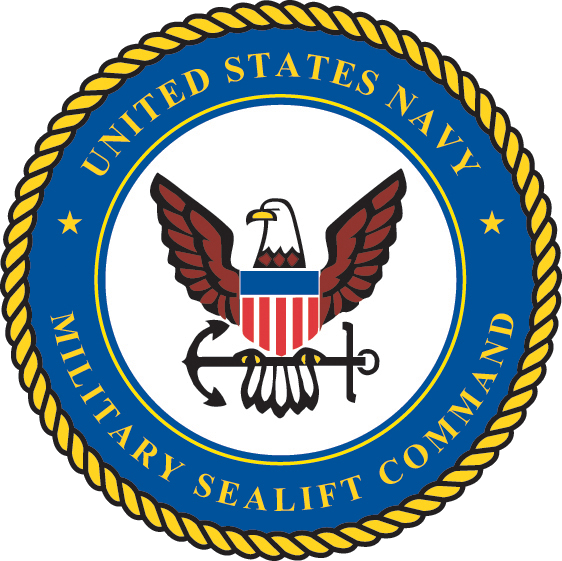 Seal Of The Military Sealift Command - Us Navy Military Sealift Command (562x561)