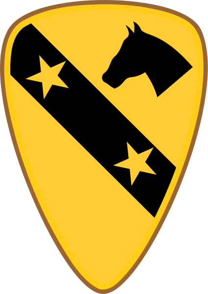 Two Stars - 1st Cavalry Division Logo (2000x2824)