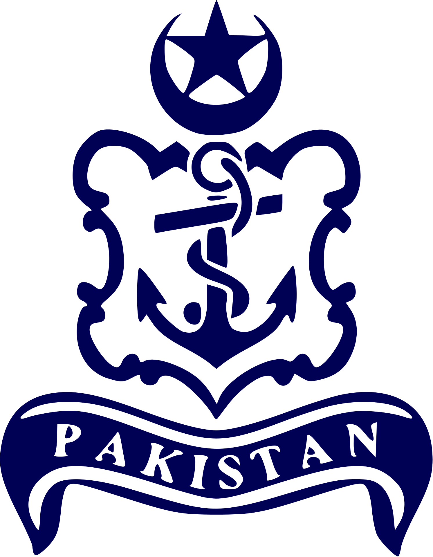 Pakistan Navy Emblem - Pakistan Navy Crest (1492x1919)