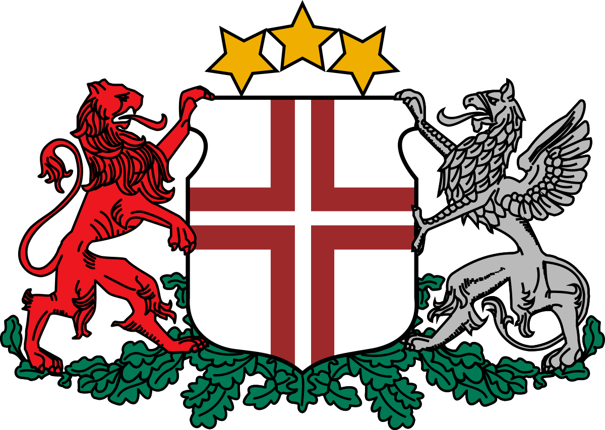 Latvian Coat Of Arms (1200x854)