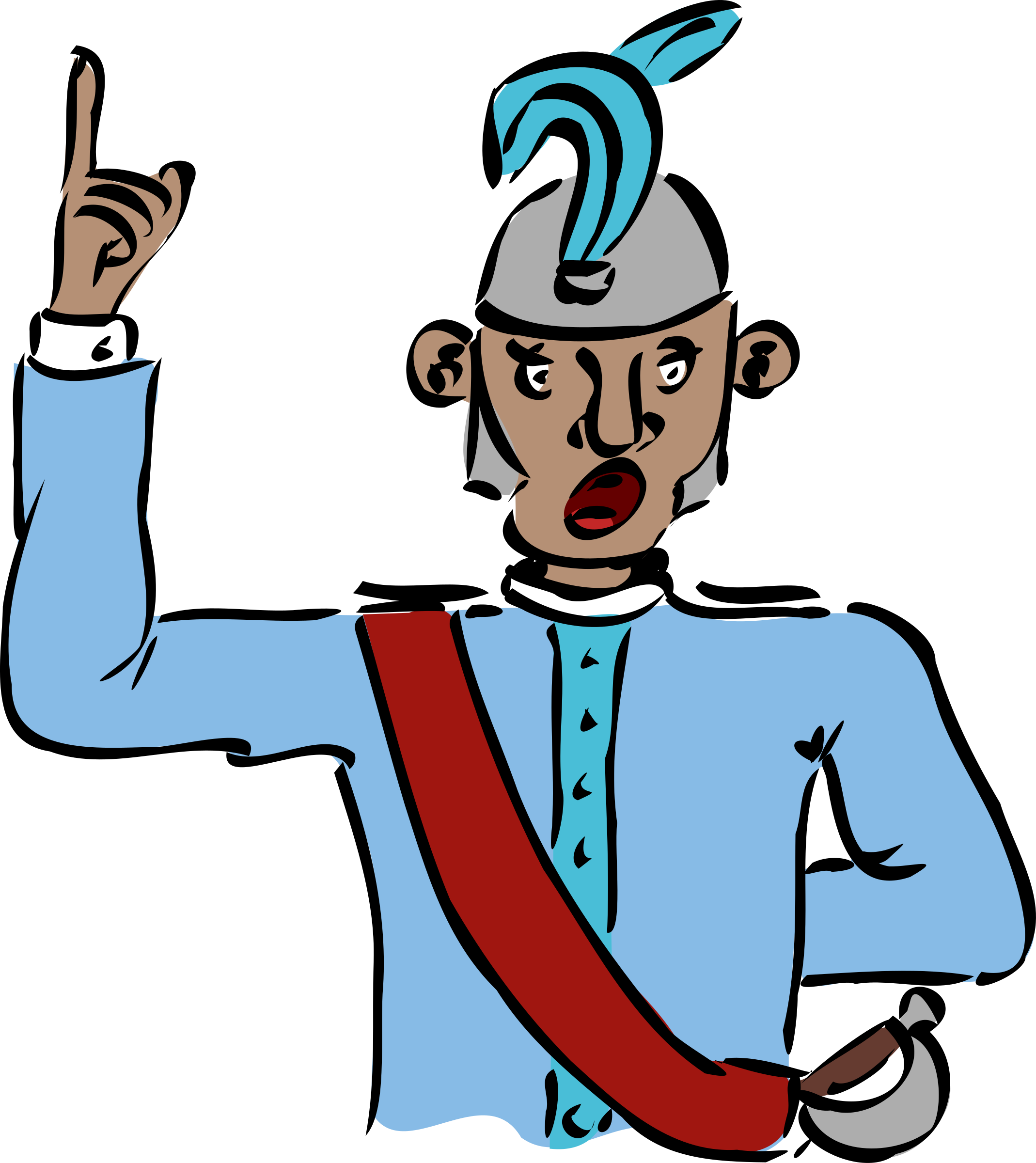 Captain Black White Line Art 999px 158 - Captain Clipart (2138x2400)