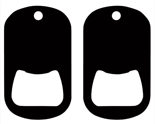 Kolorcoatâ„¢ Dog Tag Opener - Bottle Opener Clip Art (500x500)