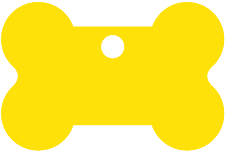 Yellow Bone Shaped Pet Tag - Pet Tag (501x502)