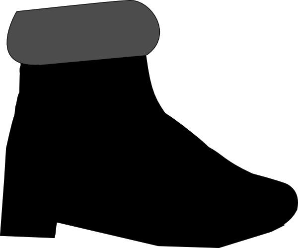 Black Boot Clipart Transparent Background (600x499)