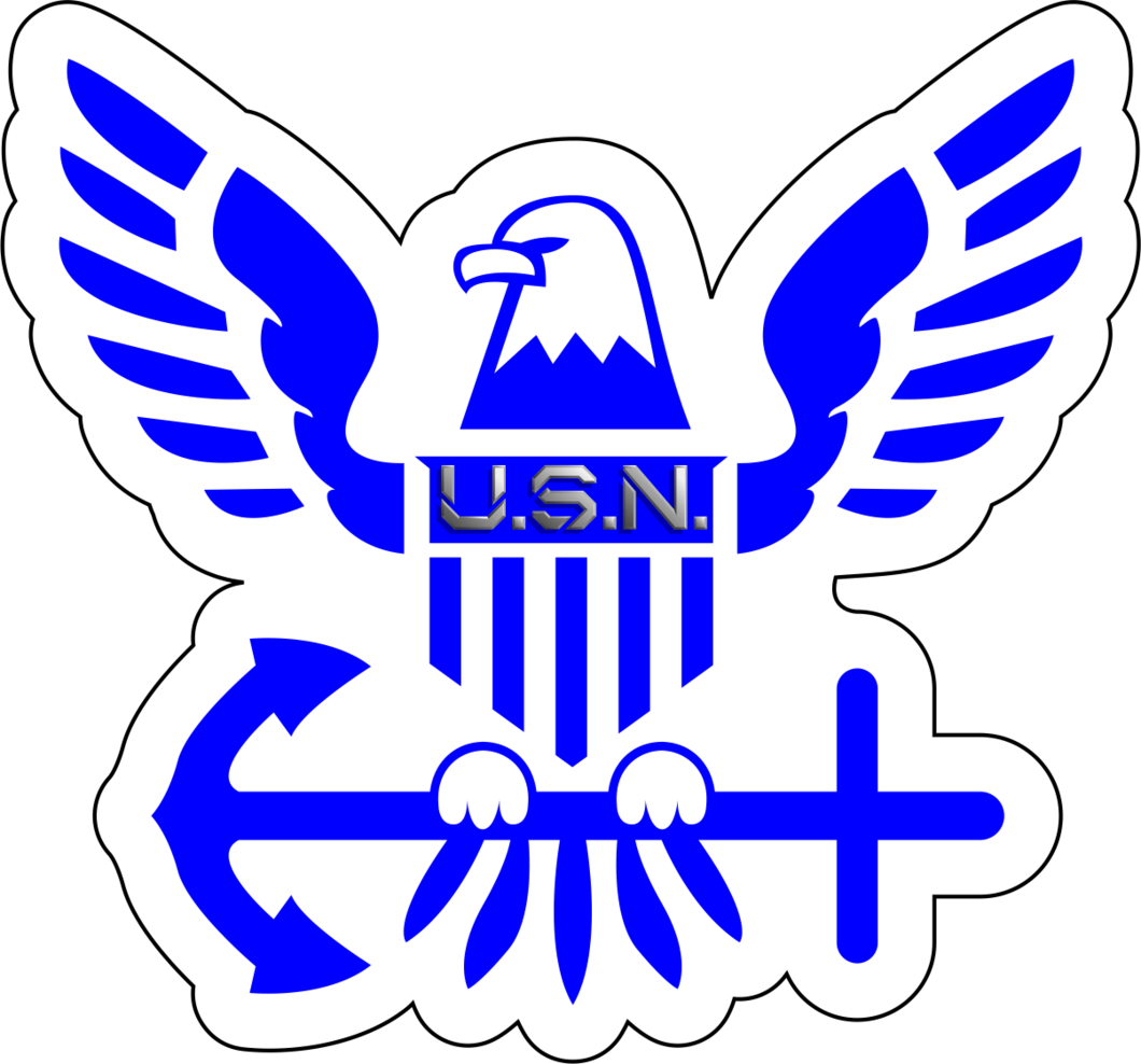 United States Navy Usn Eagle Sticker - Navy Forged By The Sea (1060x988)