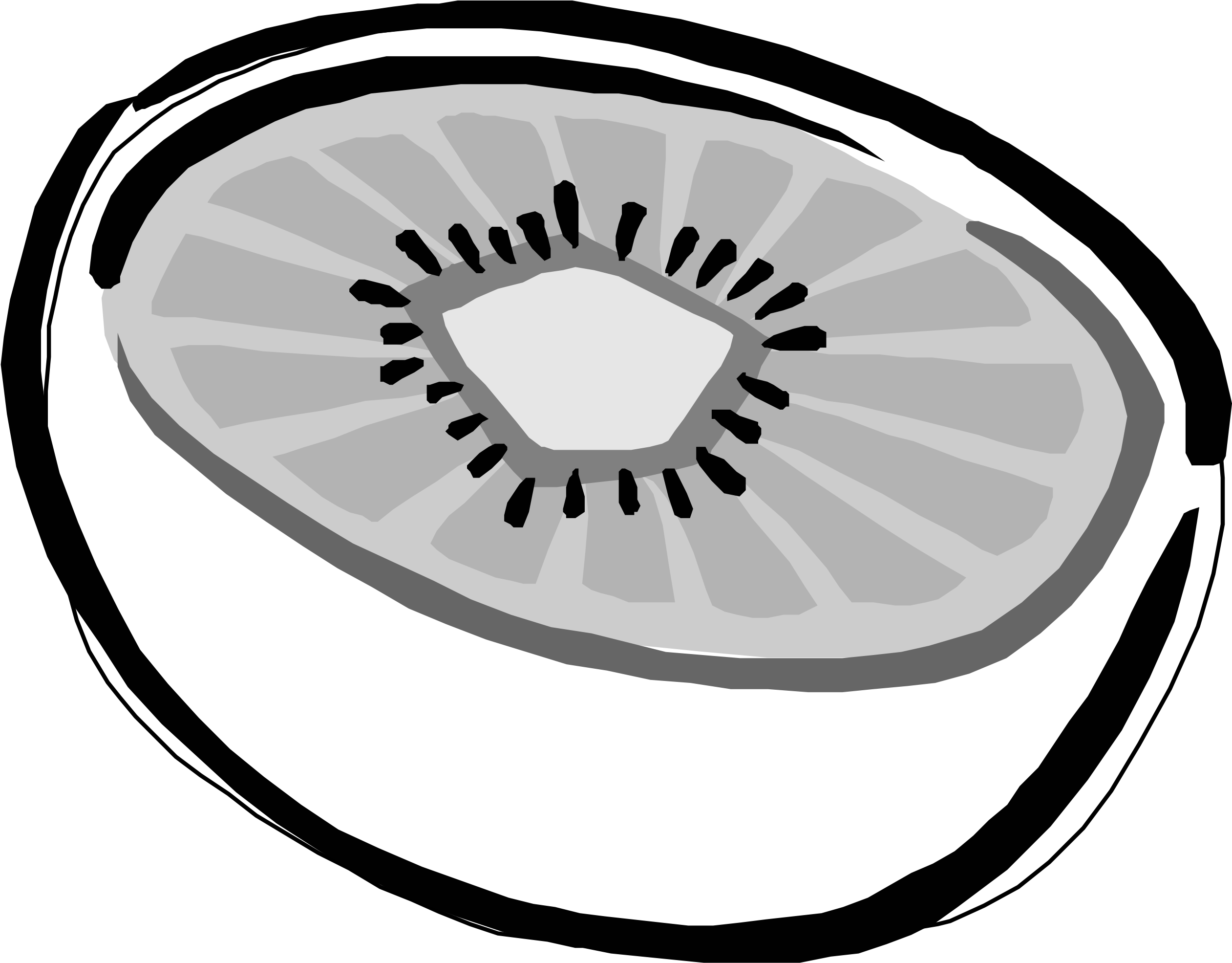 Kiwi Clipart Black And White - Kiwi Art Png (2555x2010)
