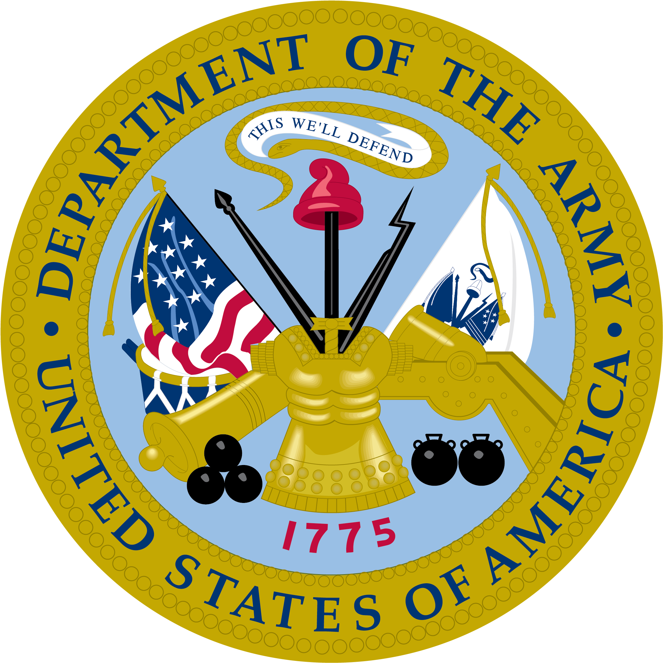 Army Seal - Department Of The Army High Resolution Logo (2550x3300)
