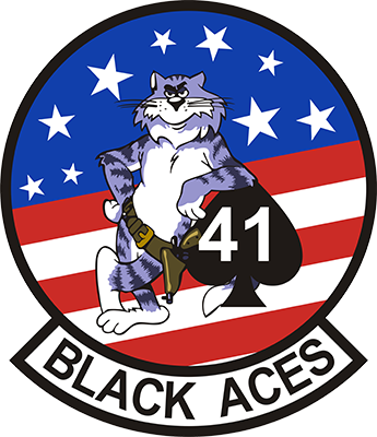 F 14 Tomcat Vf 41 Black Aces - Tomcat Patch (345x400)