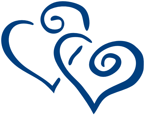 Blue Hearts Png Clip Art - Wedding Anniversary Clip Art (600x481)