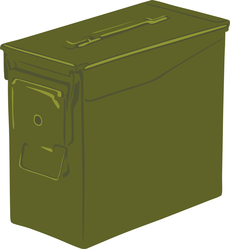 Ammo Clip Art Download - Ammo Can Vector (926x1000)