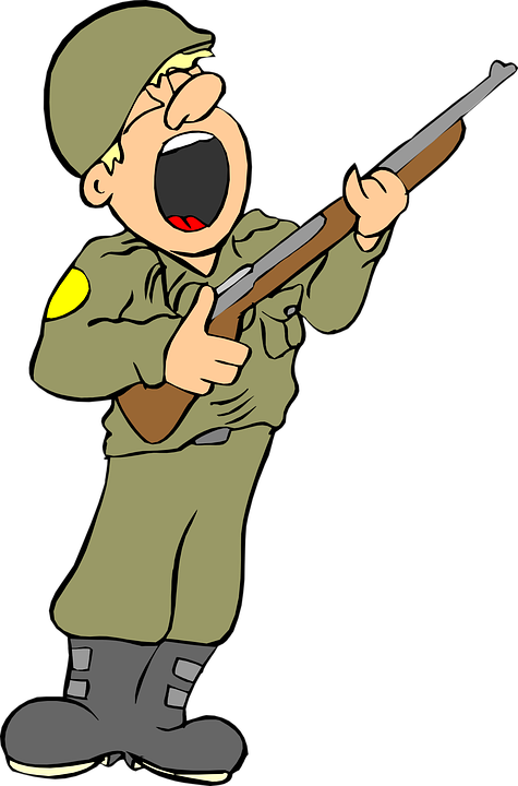 Soldier, Military, Uniform, Armed, Gun, Salute - Nazi Soldier Clipart (500x758)
