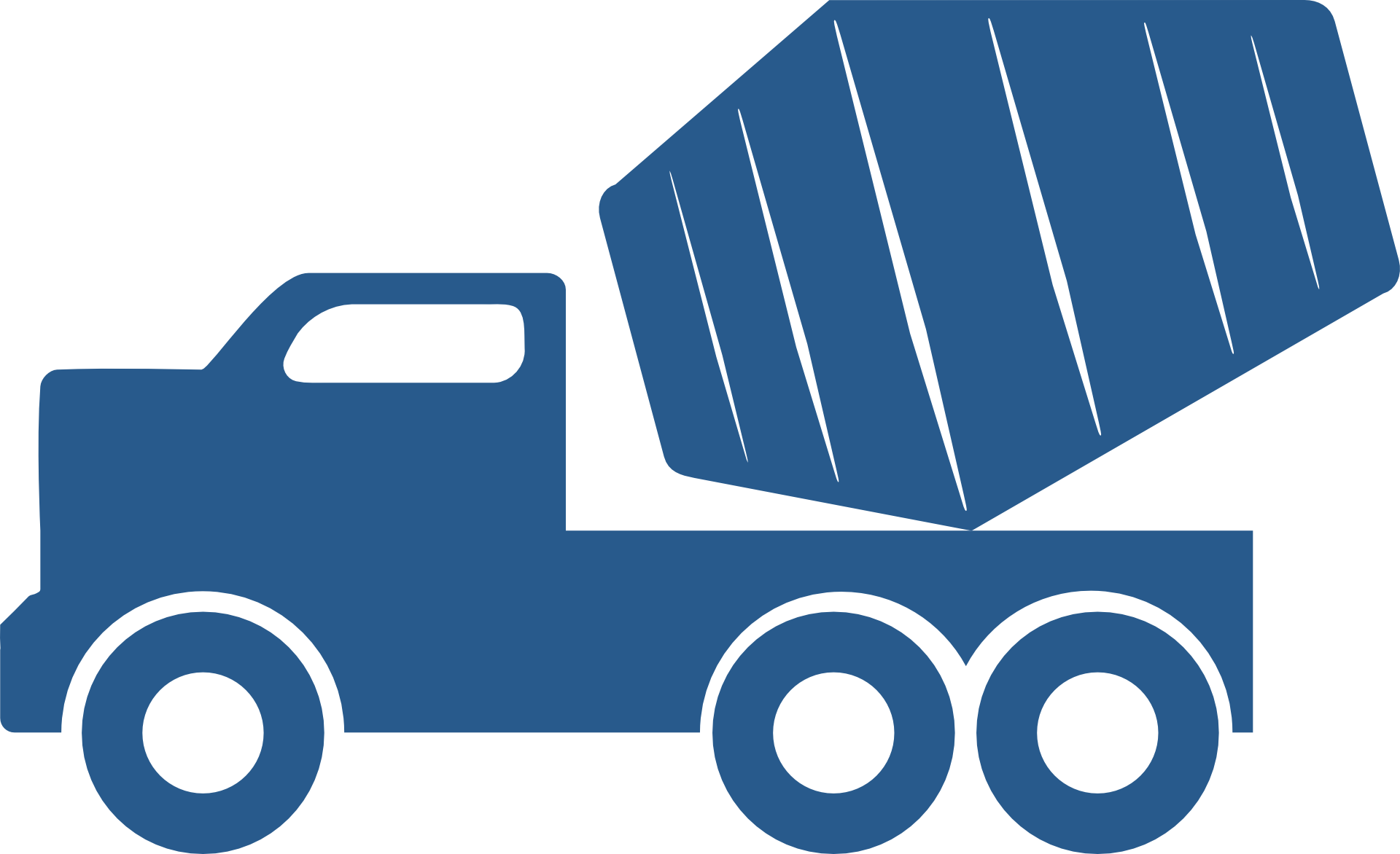 Concrete Producer - Blue Dump Truck Clip Art (1920x1172)
